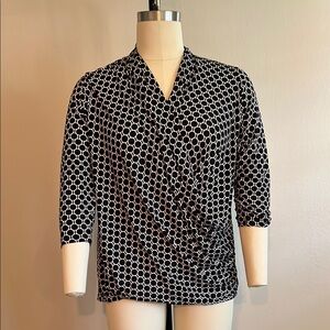 Black and White Polka Dot Women's Top